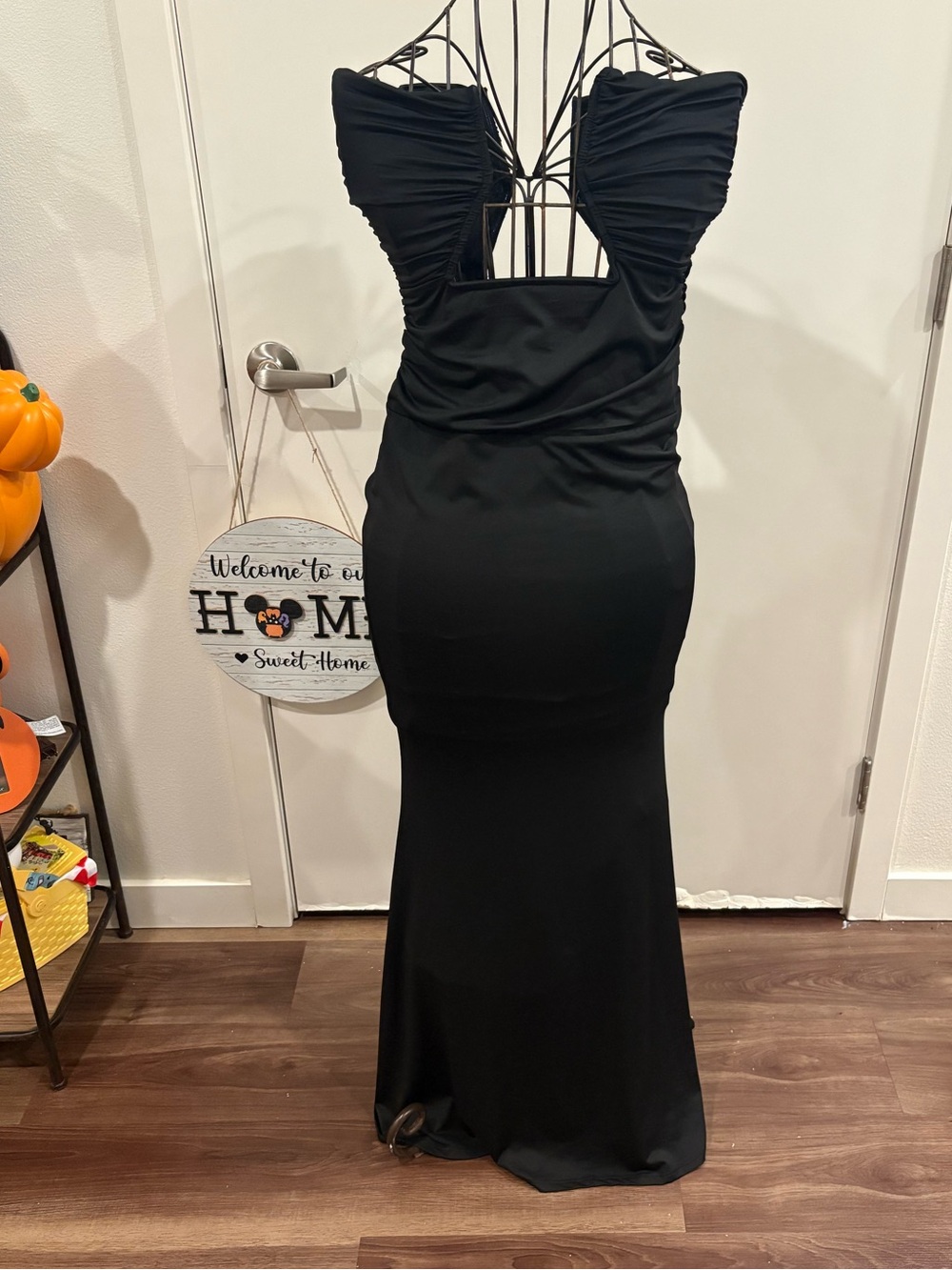 Beautiful Fashion Nova Black Ruched Cutout Maxi Dress - Picture 7 of 11